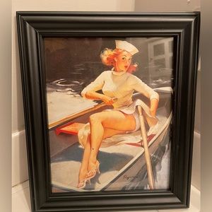 COPY - Vintage Gil Elvgren Pin Up Framed Print
